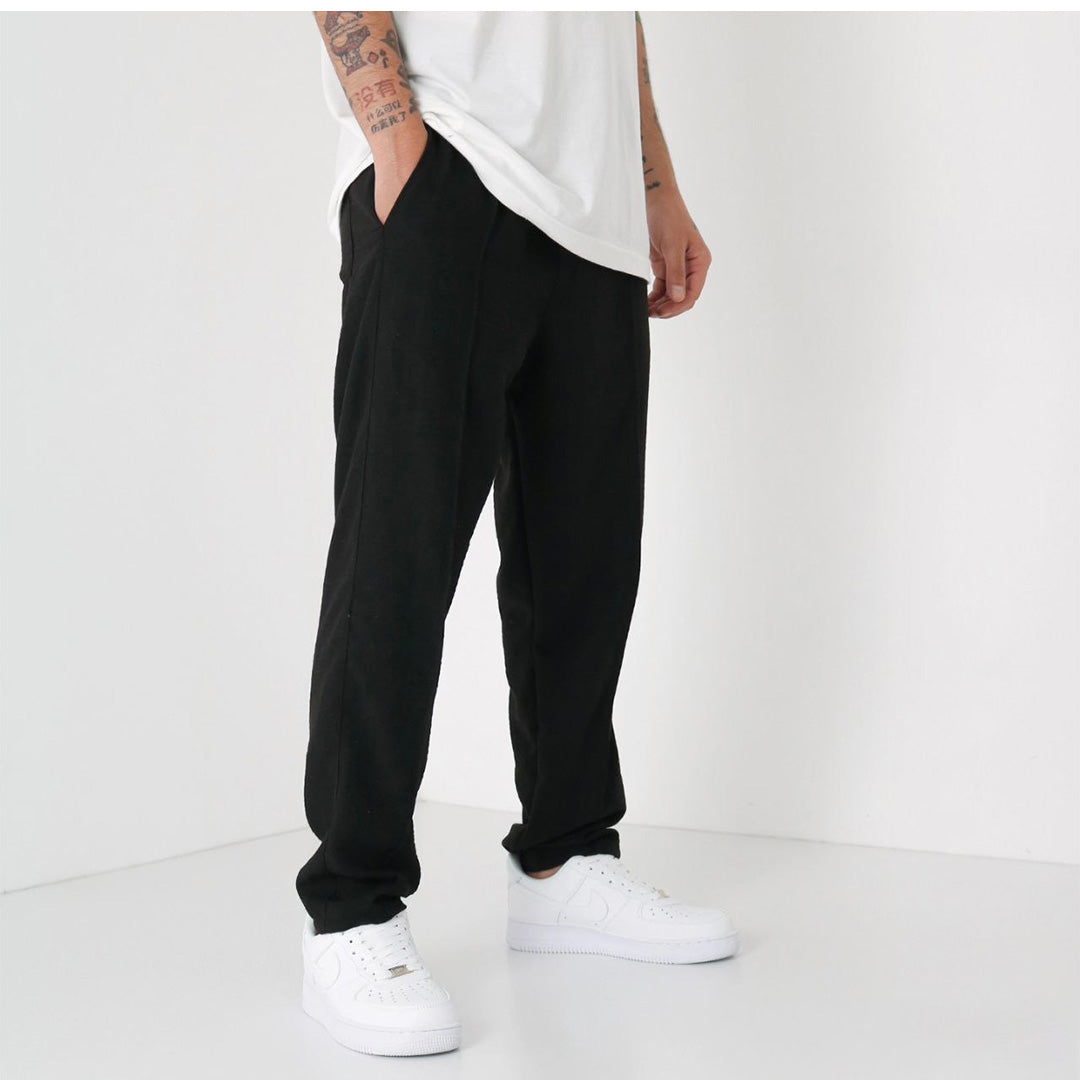 LINEN JOGGER PANTS - BLACK
