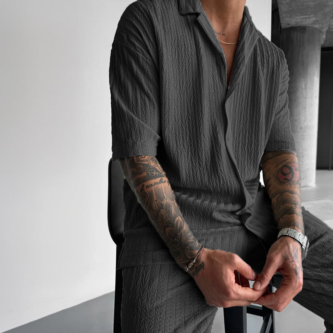 Structured Shirt & Trouser Set - Anchor Gray