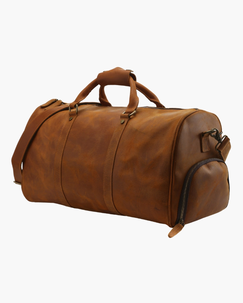 Montague Leather Duffle - Old Money