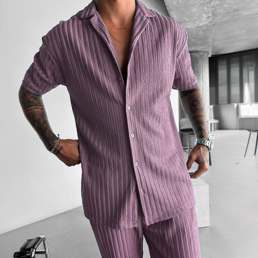 Structured Shirt & Trouser Set - Lavender