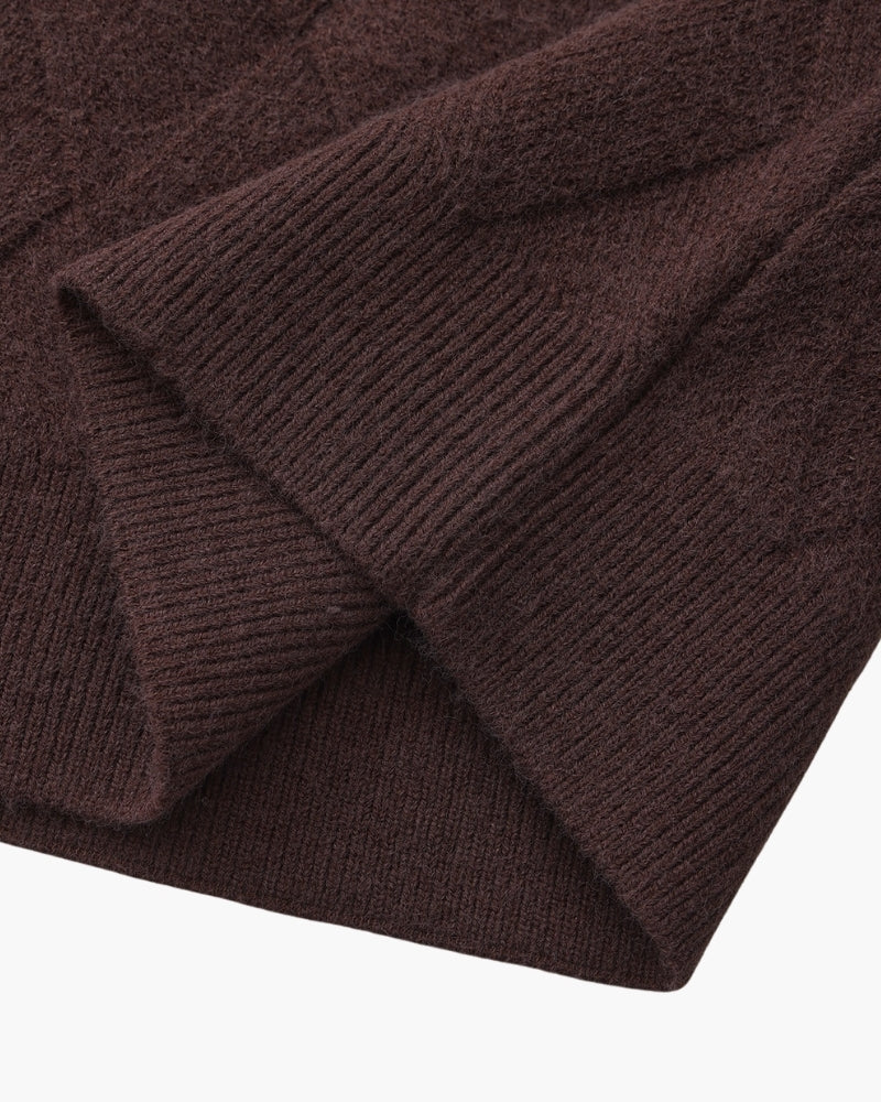 Diamond Knit Crewneck Sweater