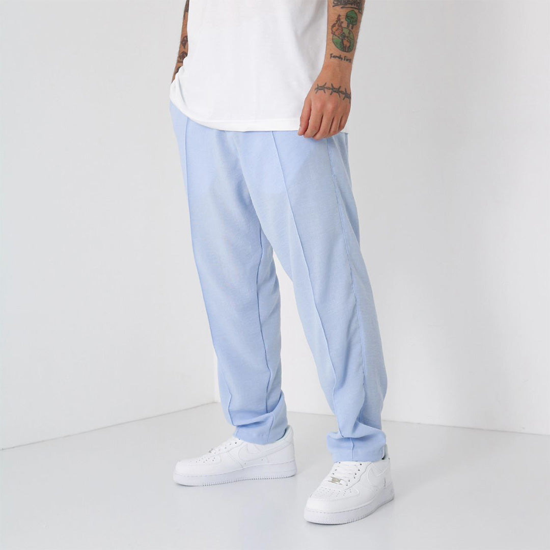 LINEN JOGGER PANTS - BLUE