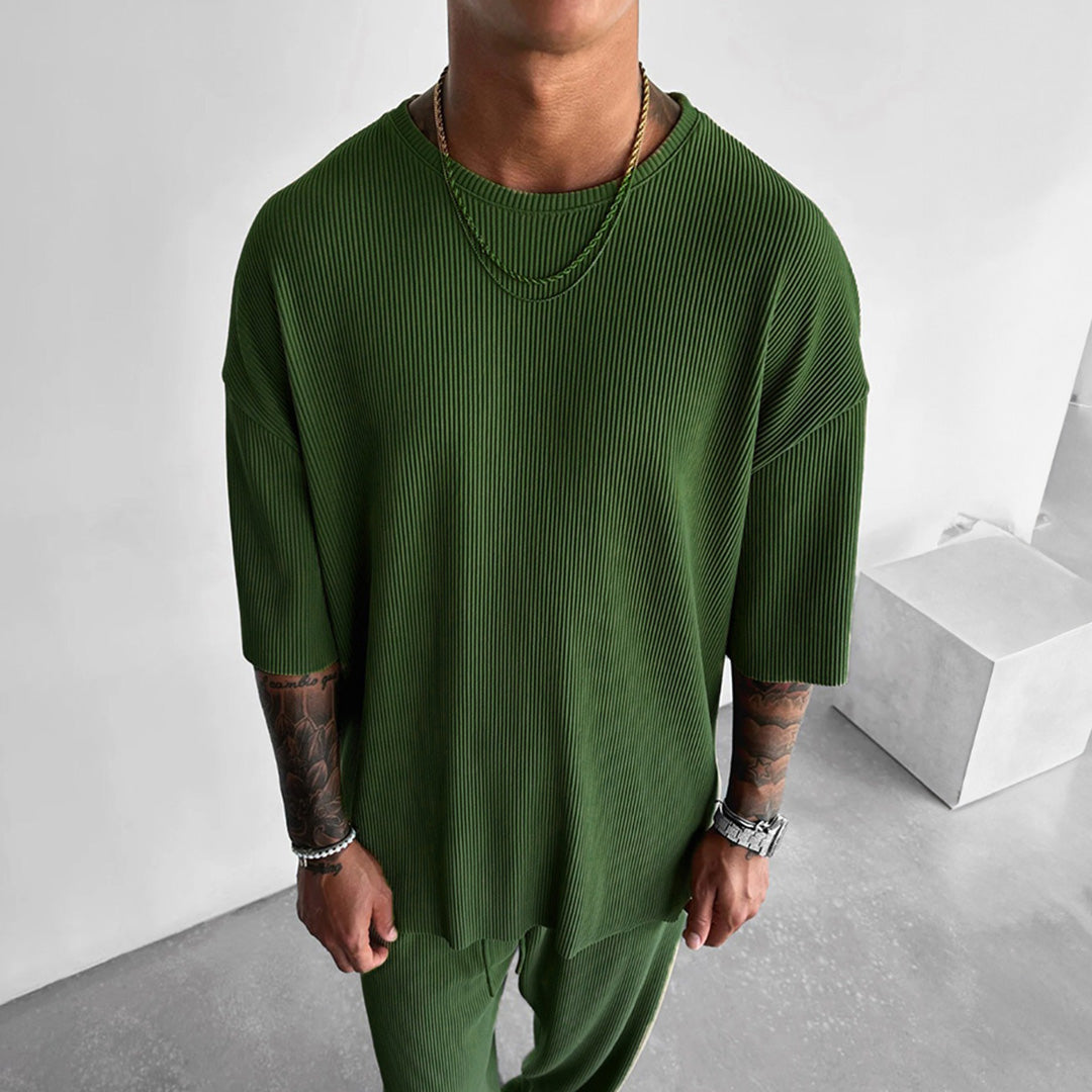 RIBBED T-SHIRT - GREEN