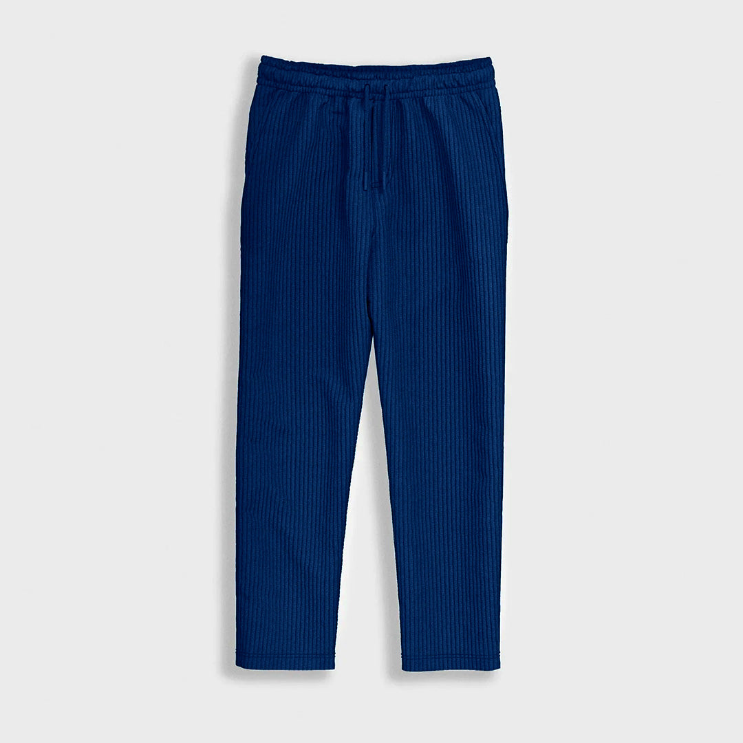 RIBBED PANTS - NAVY BLUE