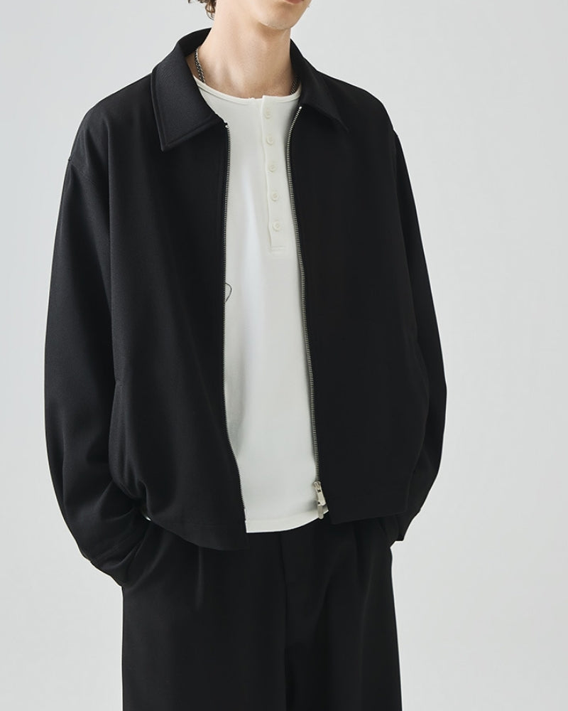 Minimalist Zip Jacket - Old Money