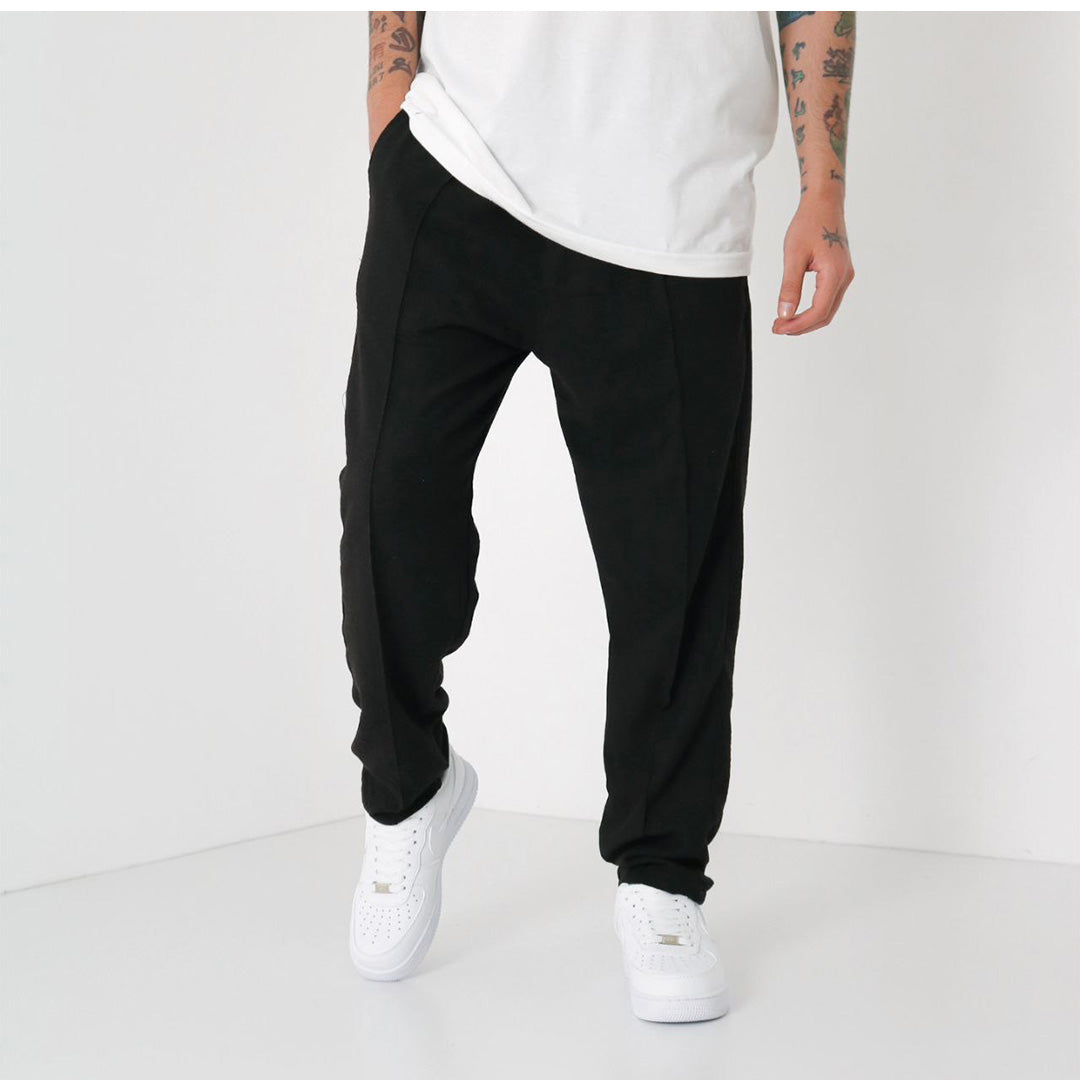 LINEN JOGGER PANTS - BLACK
