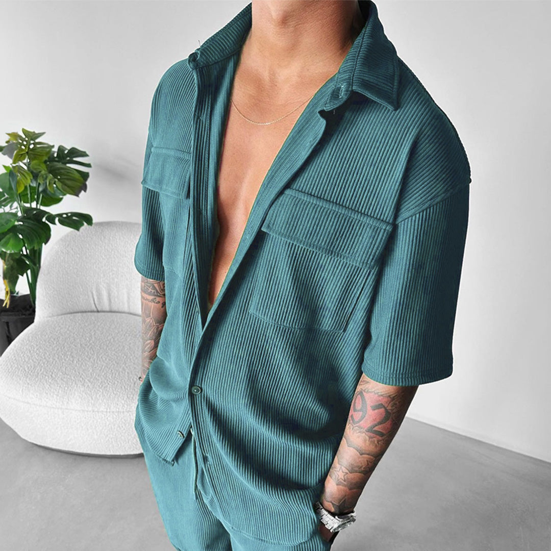 DOUBLE POCKET SHIRT - CORONET BLUE