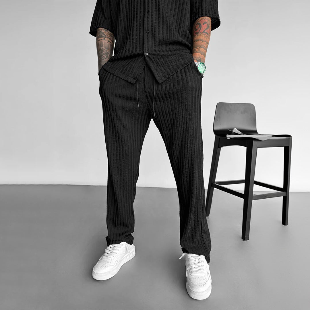 STRUCTURED TROUSERS - BLACK
