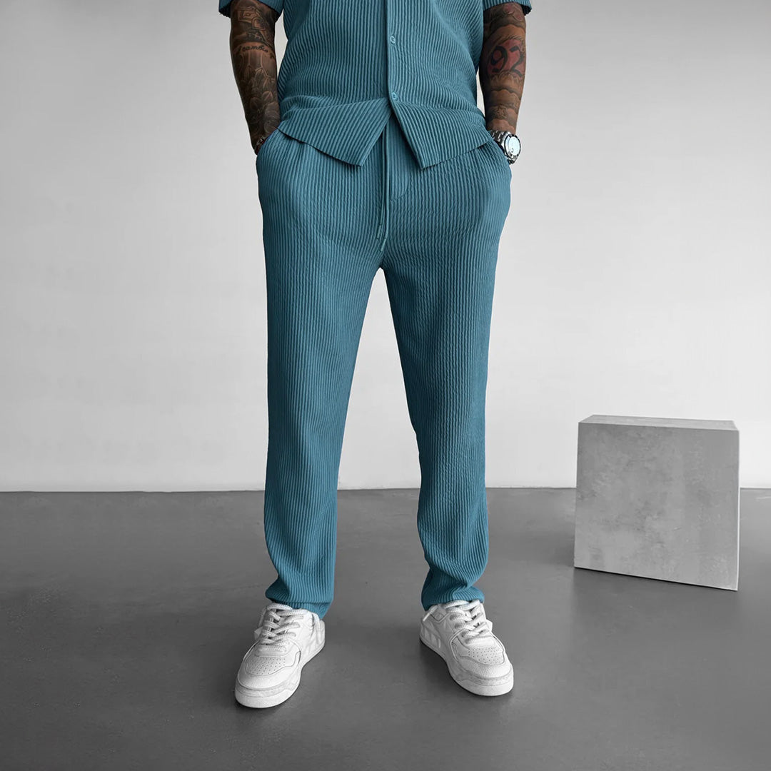 RIBBED PANTS - CORONET BLUE
