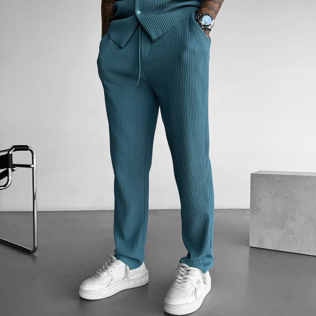 RIBBED PANTS - CORONET BLUE