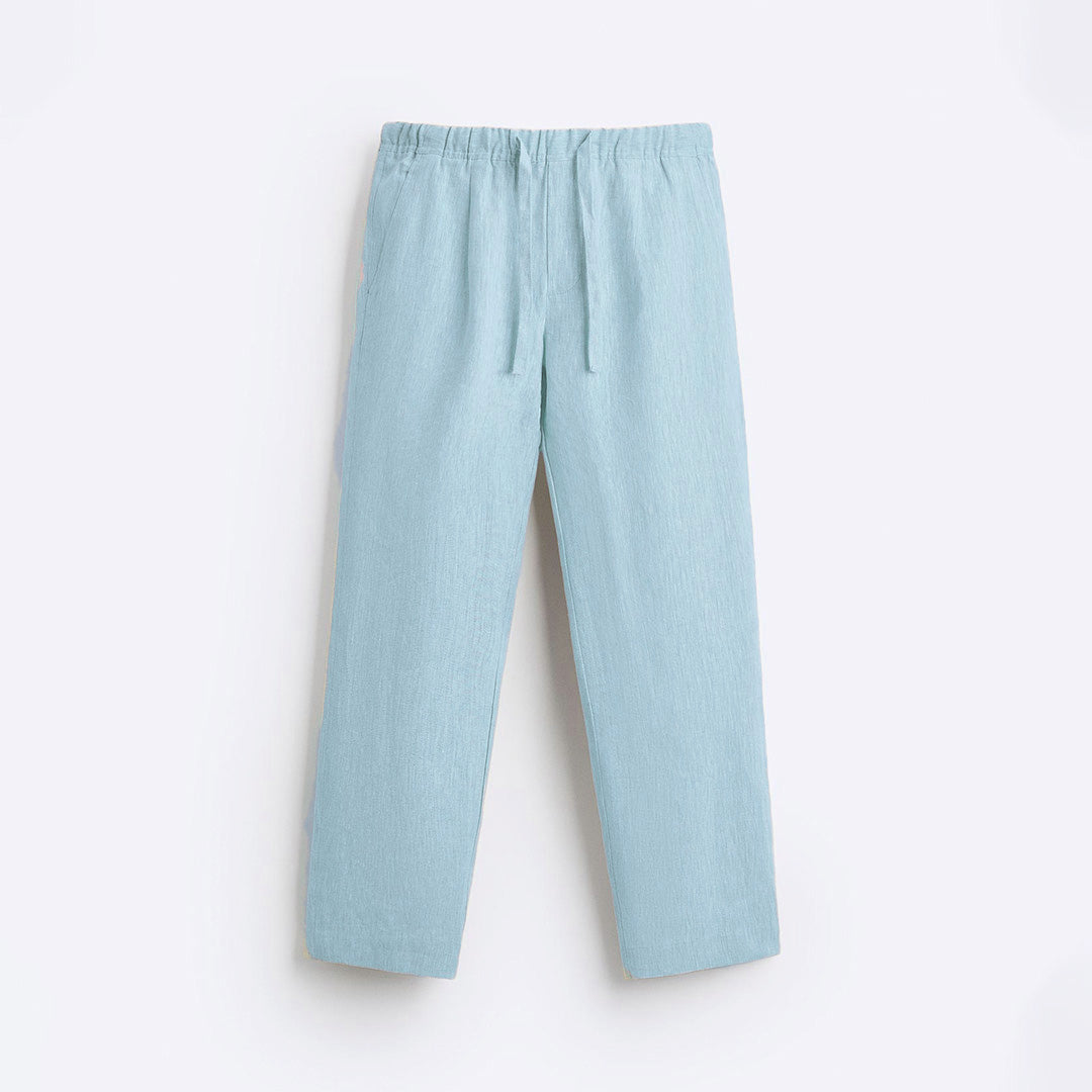 RELAXED LINEN TROUSER - SKY BLUE