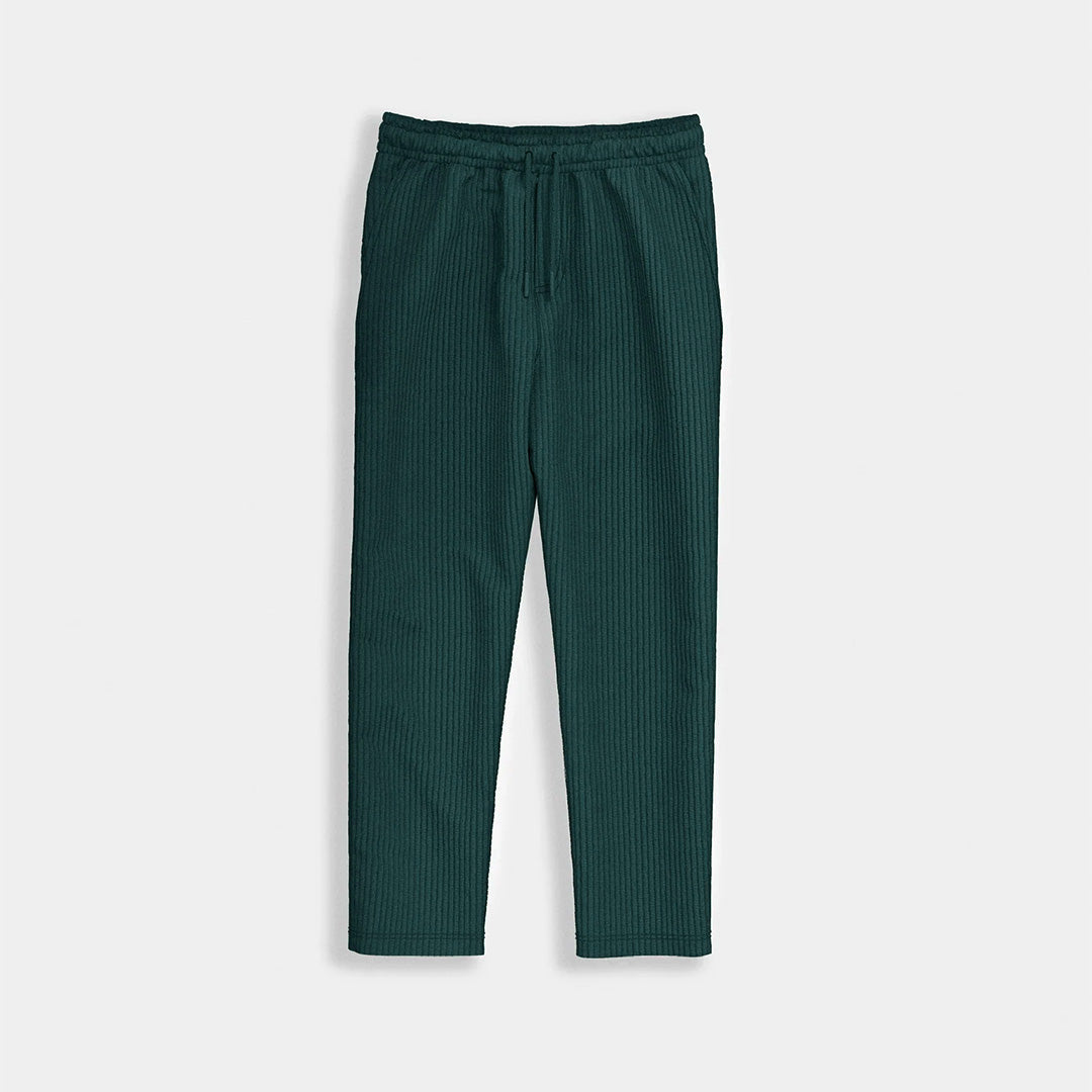 RIBBED PANTS - RAIN FOREST