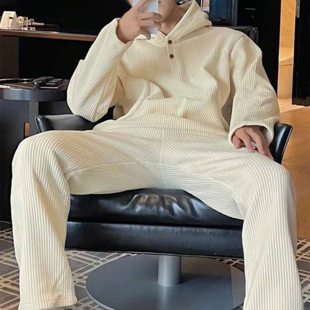 HoodieShirt & Trouser Set - Beige