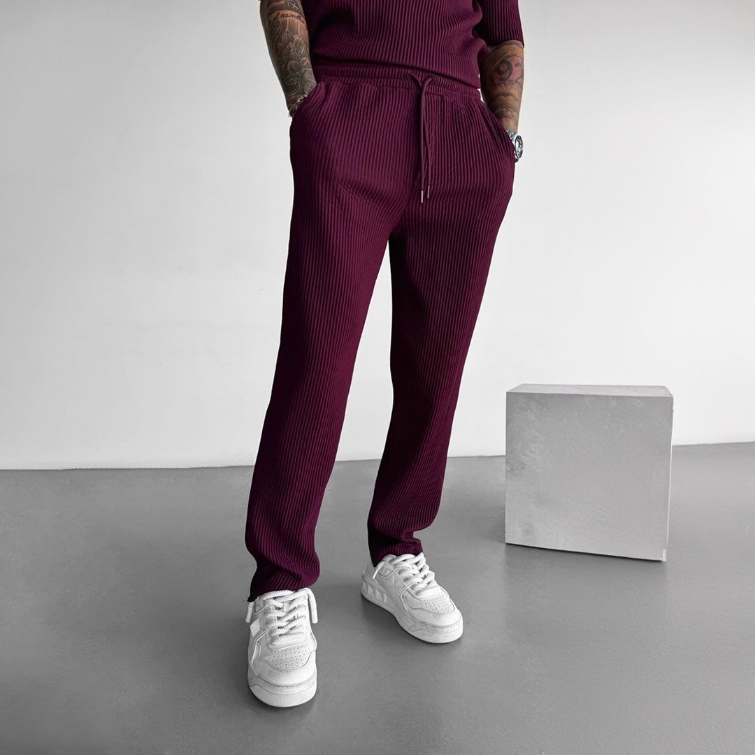 O Neck T-Shirt & Trouser Set - Port Royal