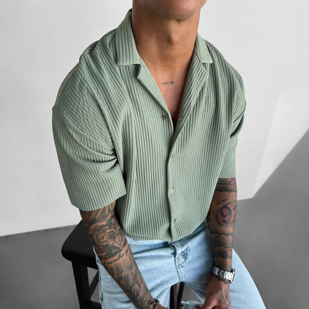RIBBED SHIRT - TEA GREEN