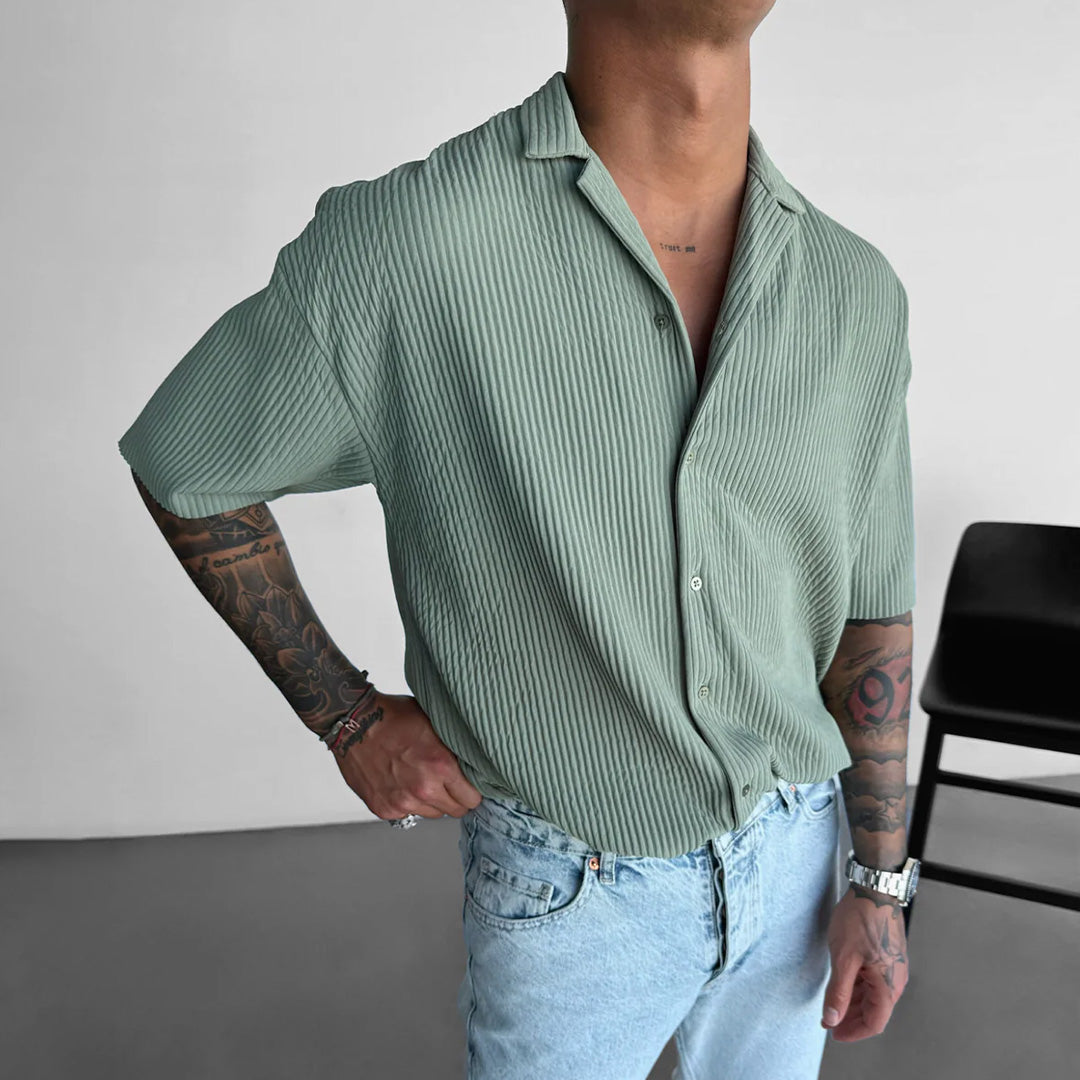 RIBBED SHIRT - TEA GREEN
