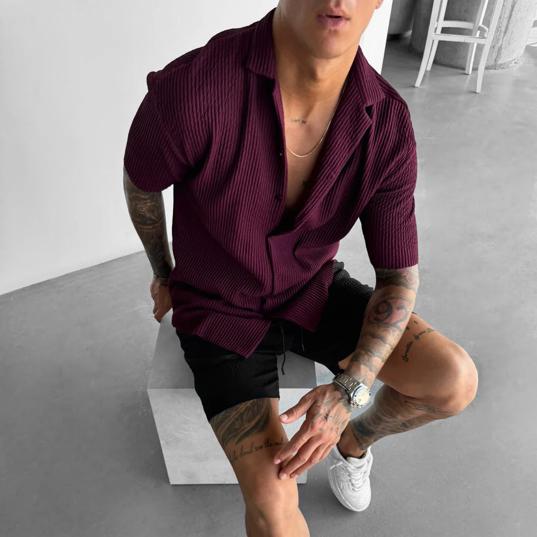 RIBBED SHIRT - RUSSIAN VIOLET