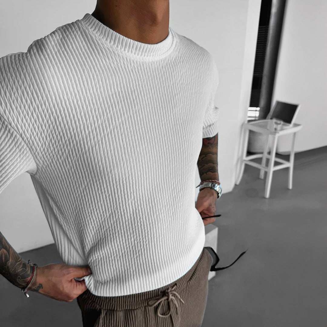 RIBBED T-SHIRT - WHITE