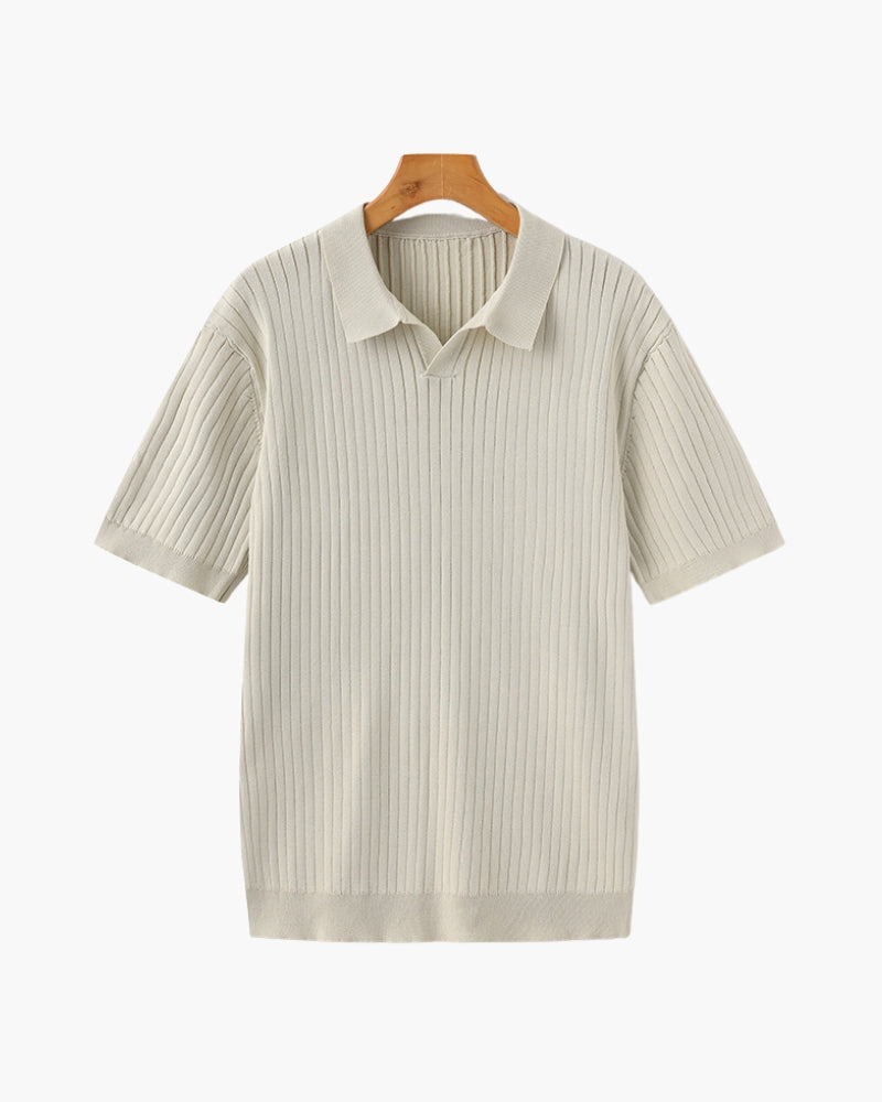 Premium Ribbed Polo - Old Money