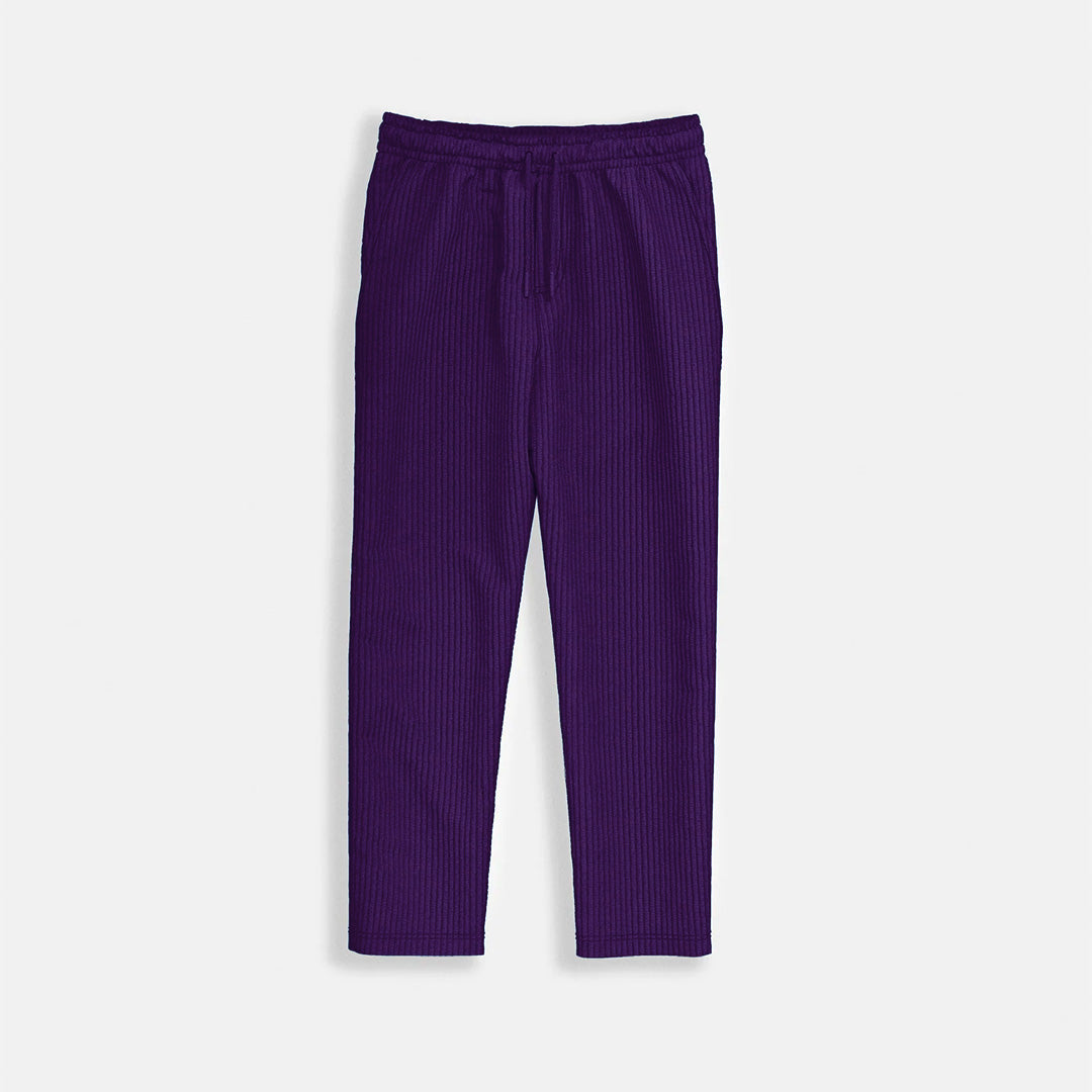 RIBBED PANTS - PURPLE