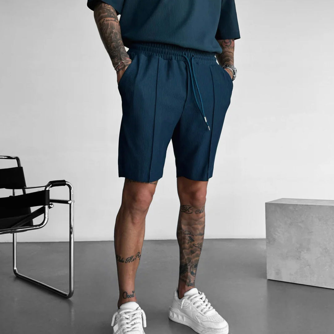 TEXTURED SEAM SHORTS - RAIN FOREST