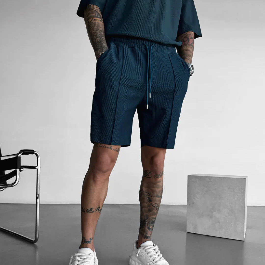 TEXTURED SEAM SHORTS - RAIN FOREST
