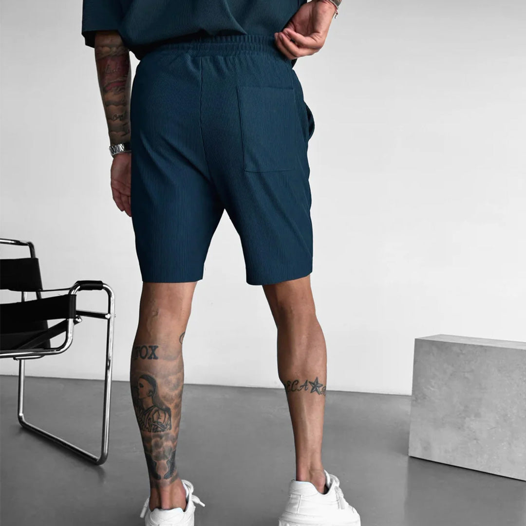 TEXTURED SEAM SHORTS - RAIN FOREST