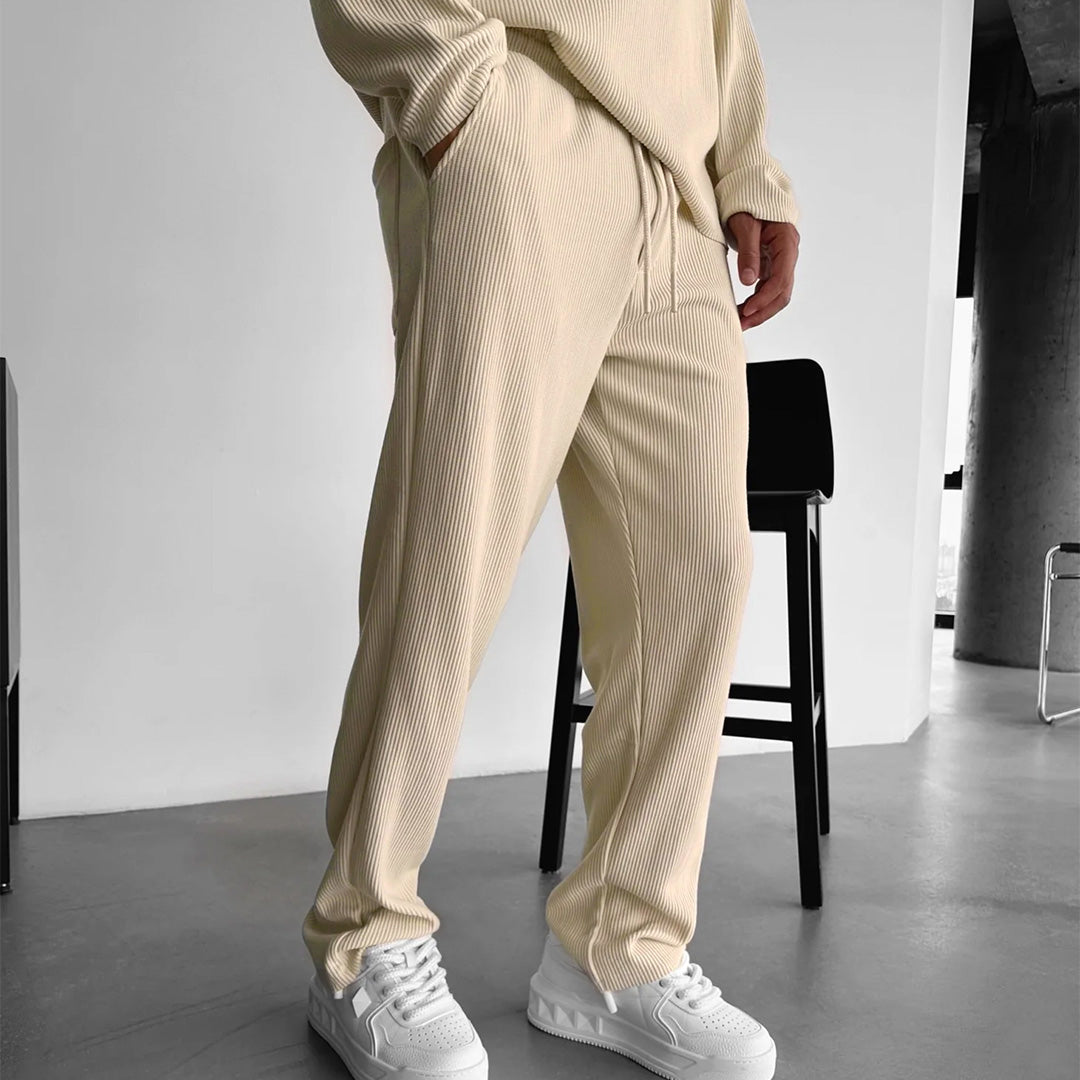 RIBBED PANTS - BEIGE
