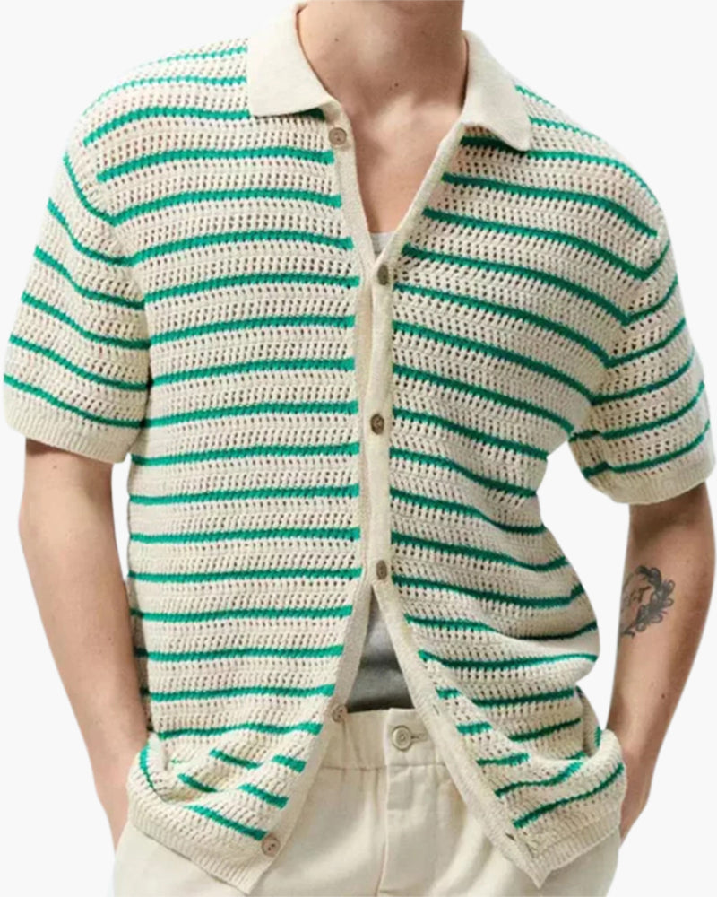 Marbella - Knitted Button Shirt - Old Money