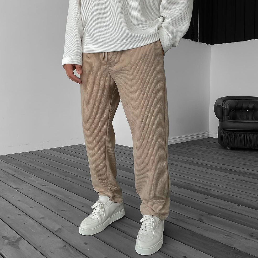RIBBED PANTS - TAN